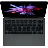 Refurbished Angle view of laptop showing 13 Retina display, Intel Core i5-7360U 2.3GHz processor, and 8GB RAM.