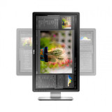 Refurbished Dell 24 rotating computer monitor with DisplayPort and USB-C ports, showing a photo editing software interface with a...