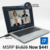  Dell i7 Windows 11 Laptop Webcam HDMI One Year Warranty Shipped Free 