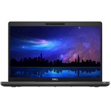 Refurbished Dell Latitude Core i5 14-inch Windows 11 Business Laptop with touchscreen, RGB backlit keyboard, and cityscape wallpaper