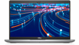 Refurbished A Dell Latitude 5420 i7 laptop with a display showing a network of digital connections and an Intel 11th Generation