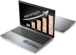 Refurbished Dell Latitude 5520 i7-1185G7 15.6 Windows 11 Pro Laptop with RGB backlit keyboard and numeric keypad.