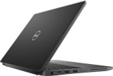 Refurbished Dell Latitude 7400 Core i5 14 laptop at 90-degree angle, showing hinges and palm rest with minor wear.