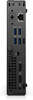 Refurbished Front view of Dell OptiPlex 3090 Micro computer tower showcasing processor, RAM, storage and port details.