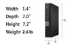 Refurbished Dell OptiPlex 7060 Micro i5 16GB RAM SSD Windows 11 Pro Desktop Tiny Computer