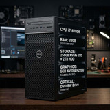  Dell Precision 3630 i7-8700K 32GB RAM 256GB SSD 2TB HDD Nvidia P2200 Workstation PC 