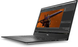 Refurbished Side view of a laptop showing the screen displaying 3D modeling software with an animated character, USB-C port on right