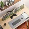 Dell UltraSharp Dual Monitor Setup 48 Display Real Estate Package - Angle from above, showing two monitors side by side on a