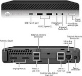  HP EliteDesk 800 G5 Micro Core i5 Windows 11 Pro Tiny PC Dual Monitor Supports 