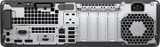 Refurbished Side view of refurbished HP EliteDesk 800 G5 i5 SFF computer with processor label showing Six Core i5-9500 Max Turbo