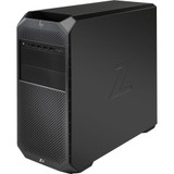 Refurbished A black HP Z4 workstation tower with a front facing view. It features an Intel Xeon W-2123 3.6GHz processor, 16GB DDR4 RAM,