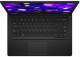 Refurbished Dell Latitude i7 16GB RAM SSD Windows 11 laptop keyboard with touchpad and numeric keypad, featuring a colorful...