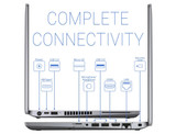 Refurbished Front panel view of a laptop showcasing ports and connectivity features.
