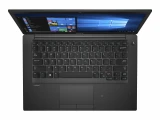 Refurbished Side view of Dell Latitude 7490 laptop showing touchpad, trackpad buttons, and keyboard keys.